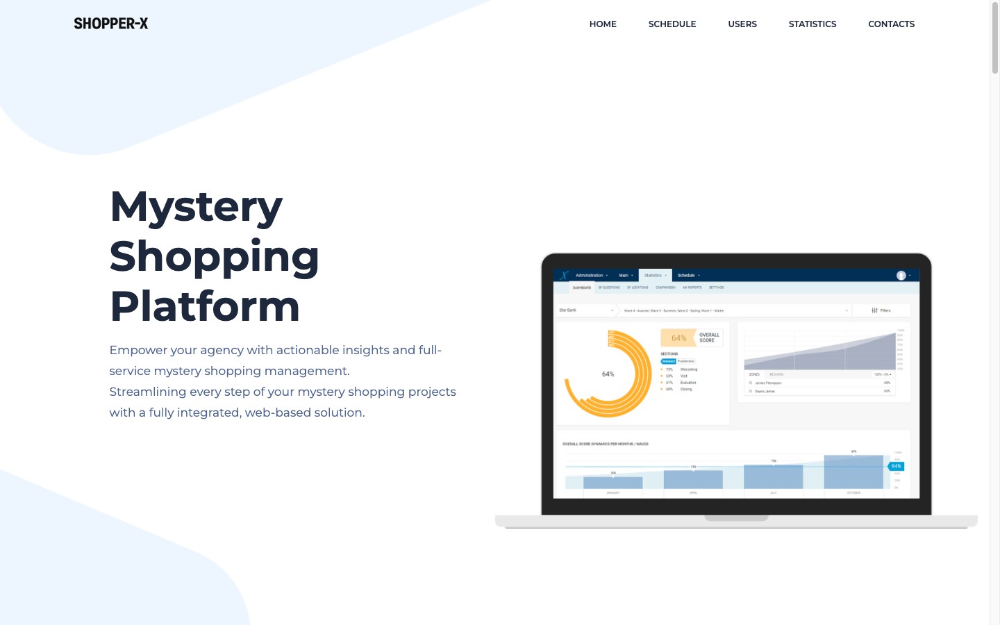Shopper-X, a B2B platform for mystery shopping agencies